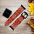 CA0669 Bandana Red Pattern Leather & Silicone Smart Watch Band Strap For Apple Watch iWatch