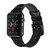 CA0673 Bandana Black Pattern Leather & Silicone Smart Watch Band Strap For Apple Watch iWatch