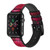 CA0677 Zodiac Red Galaxy Leather & Silicone Smart Watch Band Strap For Apple Watch iWatch
