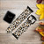 CA0681 Fashionable Leopard Seamless Pattern Leather & Silicone Smart Watch Band Strap For Apple Watch iWatch