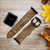 CA0753 Vintage Paper Clock Steampunk Leather & Silicone Smart Watch Band Strap For Apple Watch iWatch