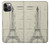 S3474 Eiffel Architectural Drawing Case For iPhone 12, iPhone 12 Pro