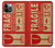 S3552 Vintage Fragile Label Art Case For iPhone 12, iPhone 12 Pro