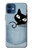 S2641 Pocket Black Cat Case For iPhone 12 mini