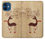 S3081 Wooden Raindeer Graphic Printed Case For iPhone 12 mini