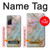 S3717 Rose Gold Blue Pastel Marble Graphic Printed Case For Samsung Galaxy S20 FE