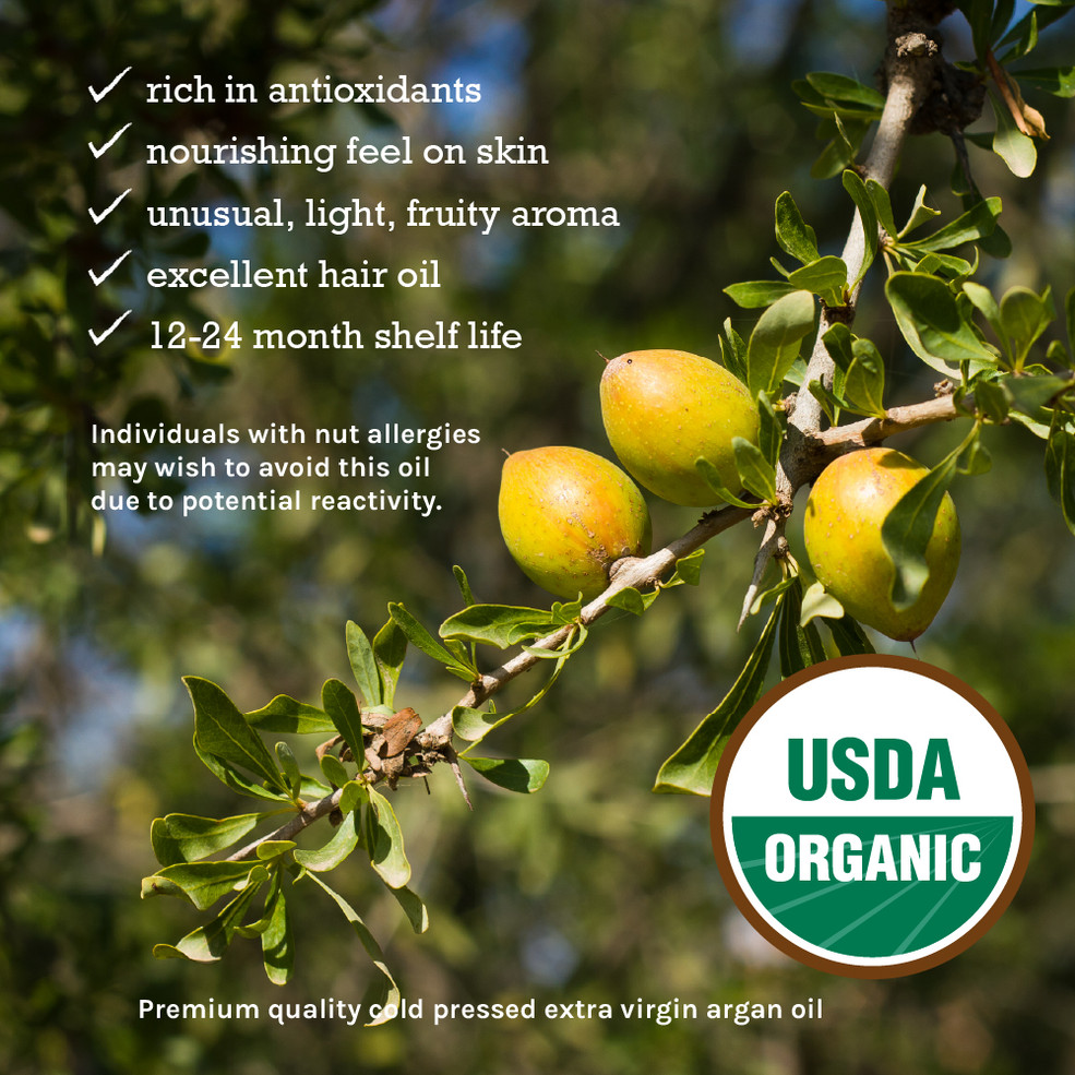 Argan Oil - Certified Organic, Extra Virgin from Morocco