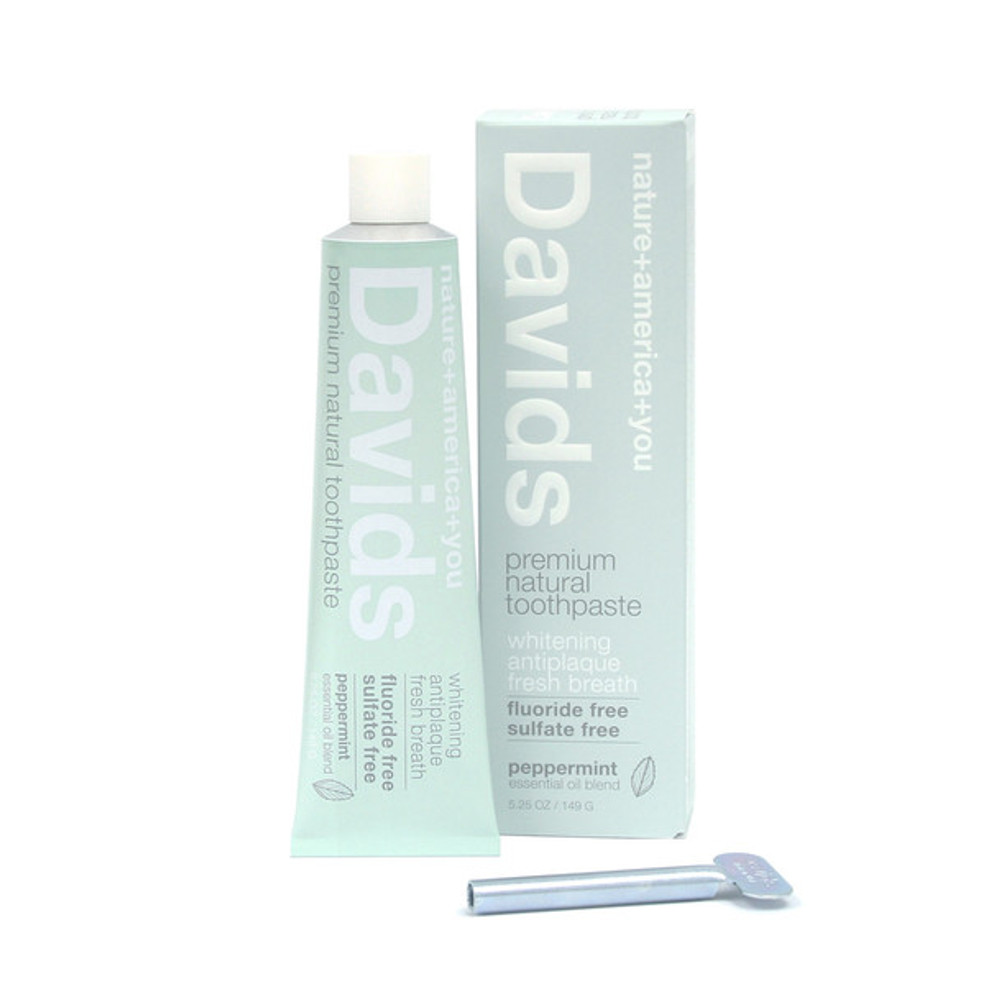 davids natural toothpaste whitening antiplaque fluoride free sls free