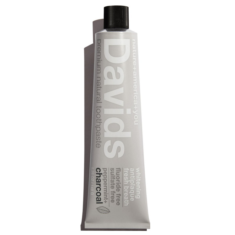 David's Premium Natural Toothpaste in Charcoal Peppermint