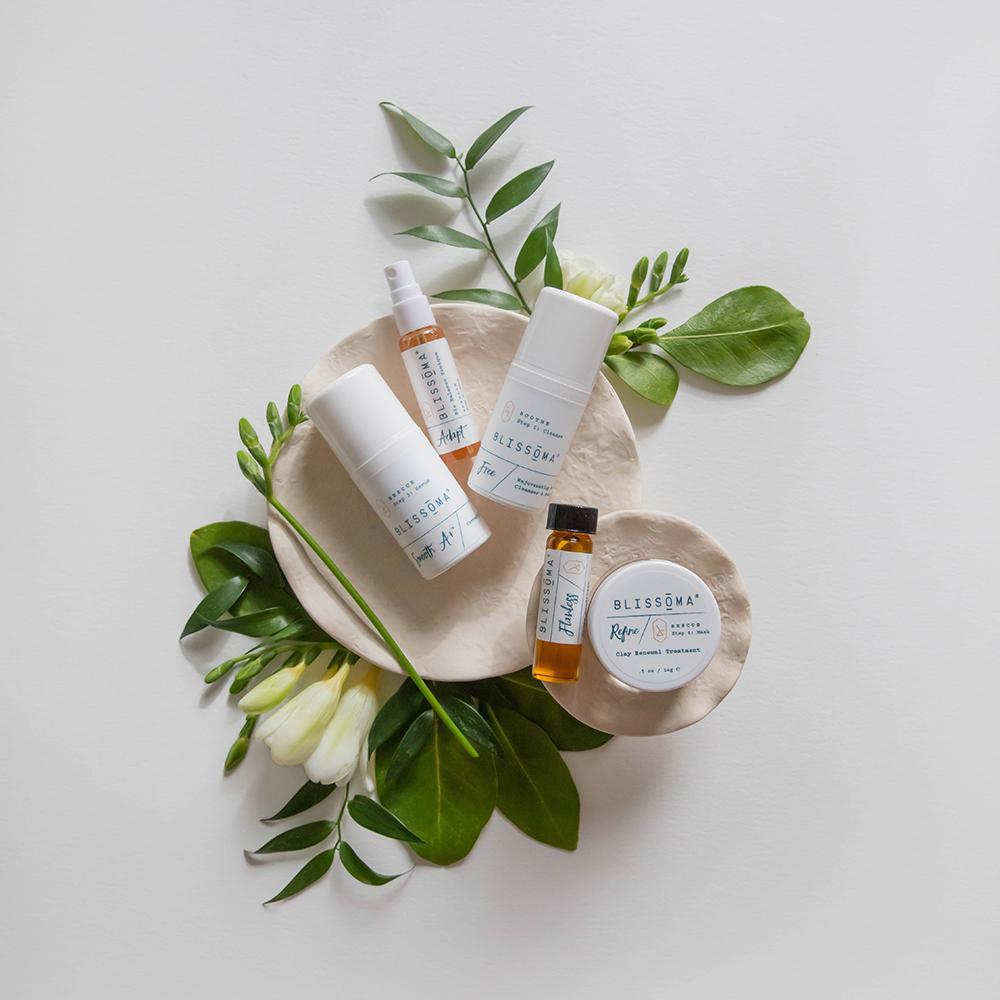 Blissoma Rescue Trial Skincare Set with 5 mini organic facial care