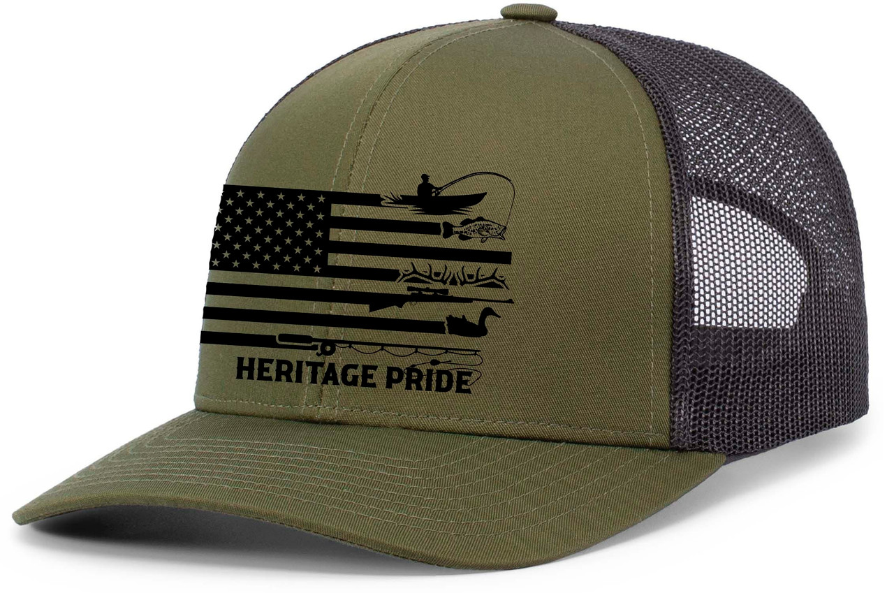Heritage Pride Hunting and Fishing Outdoors American Flag Mens