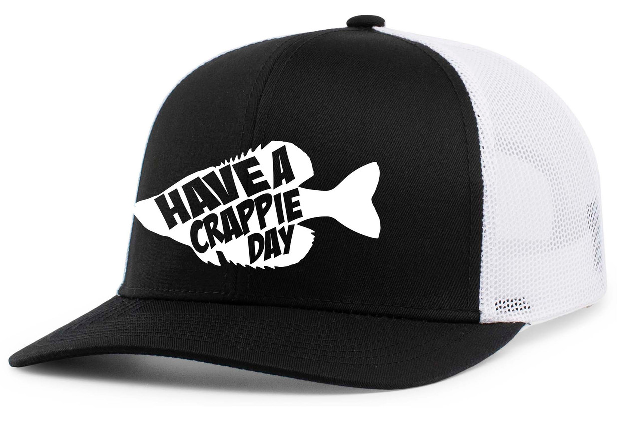 Mens Crappie Hat Have A Crappie Day Mens Mesh Back Trucker Hat - Trenz  Shirt Company