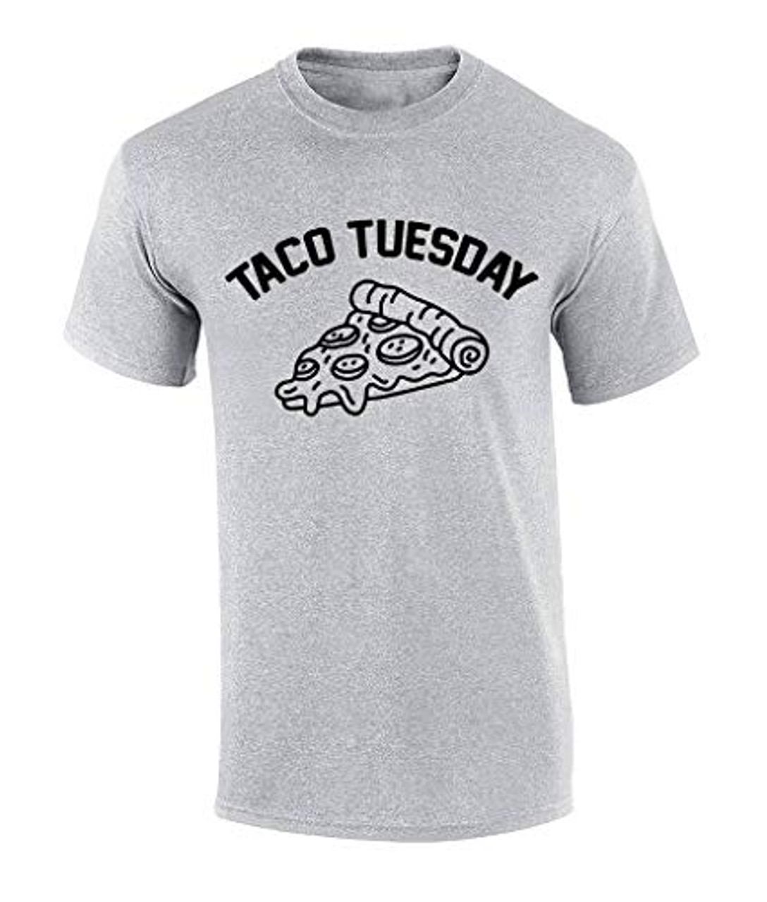 Funny Junk Food Taco Tuesday Ironic Pizza Graphic Tee Shirt Sports