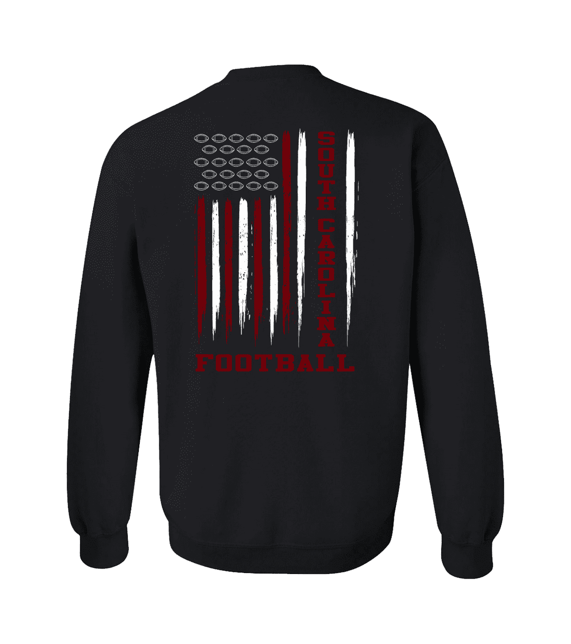 South Carolina Football Team Color American Flag Mens Crewneck Pullover south-carolina-football-team-color-american-flag-mens-crewneck-pullover