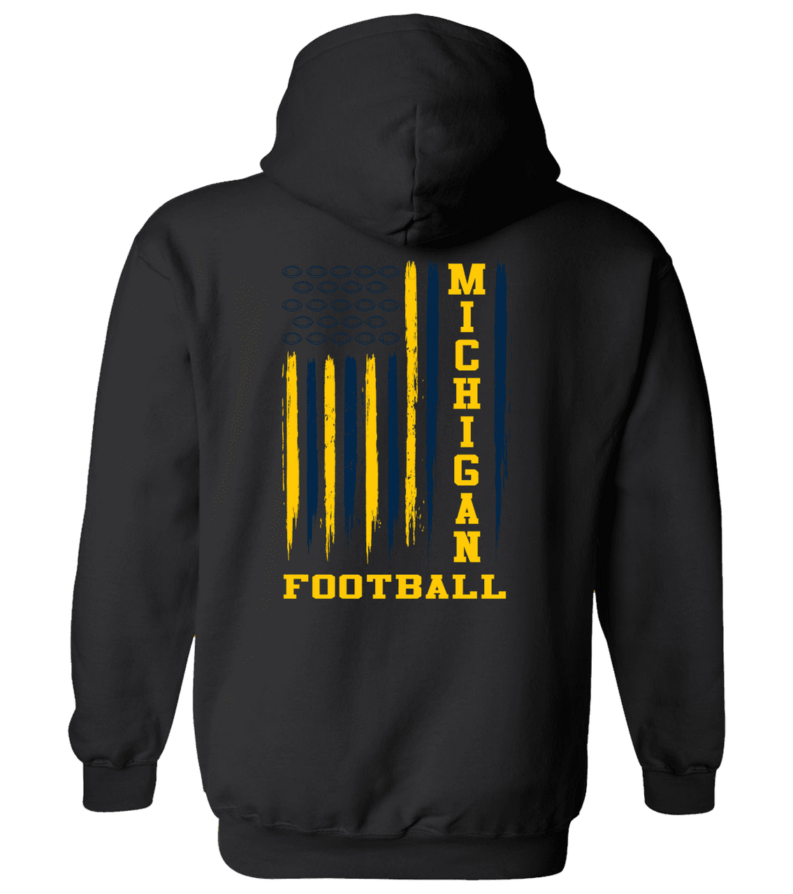 Comfy Hoodie Trentz Michigan Football Team Colors Blue And Maize Football  American