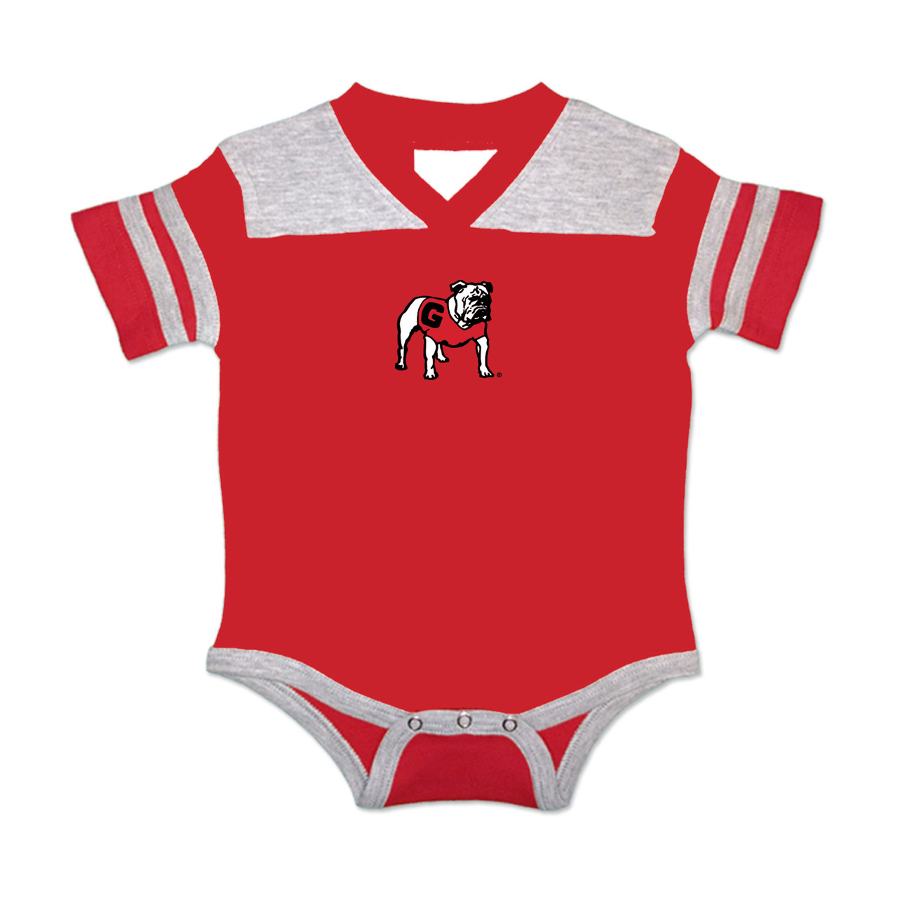 Two Feet Ahead Baby Boys Georgia Bulldogs Football Infant UGA Standing Dog One Piece Bodysuit