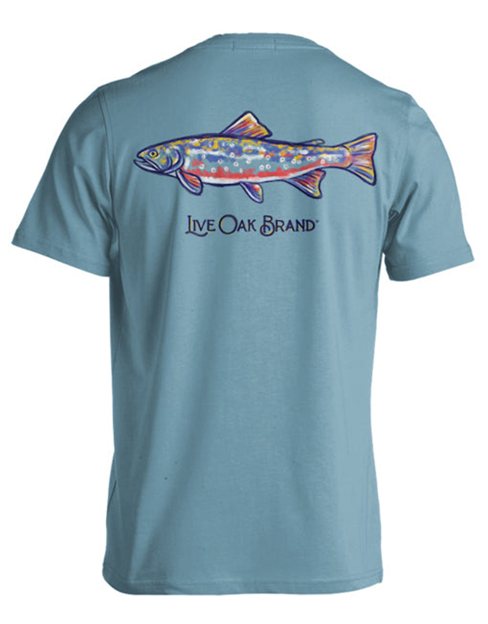 Live Oak Brand Painted Trout Fish Unisex Comfort Colors Pocket