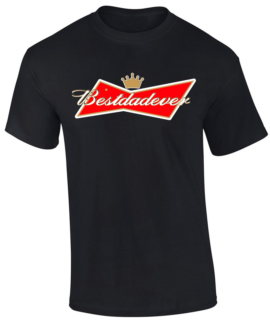 white and red graphic tee men