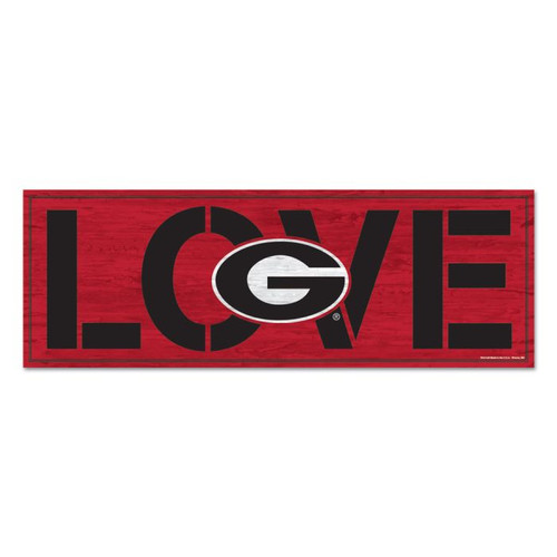 Wincraft Wooden 8x23 Georgia Bulldogs Georgia Love Sign Wincraft Wooden 8x23 Georgia Bulldogs Georgia Love Sign