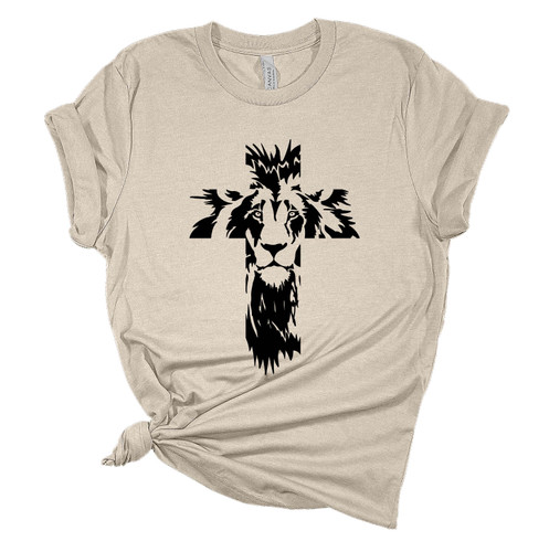 Womens Christian Tshirt The Lion of Judah Cross Jesus Christian Short Sleeve T-shirt Graphic Tee Womens Christian Tshirt The Lion of Judah Cross Jesus Christian Short Sleeve T-shirt Graphic Tee