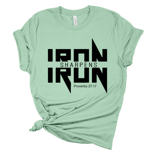 Womens Christian Tshirt Iron Sharpens Iron Metal Logo Jesus Christian Short Sleeve T-shirt Graphic Tee Womens Christian Tshirt Iron Sharpens Iron Metal Logo Jesus Christian Short Sleeve T-shirt Graphic Tee