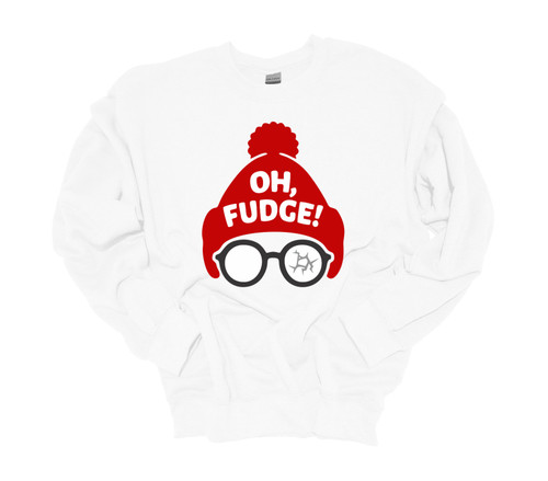 Unisex Christmas Sweatshirt Oh Fudge Ralphie Broken Glasses Christmas Story Festive Holiday Crewneck Sweatshirt Unisex Christmas Sweatshirt Oh Fudge Ralphie Broken Glasses Christmas Story Festive Holiday Crewneck Sweatshirt