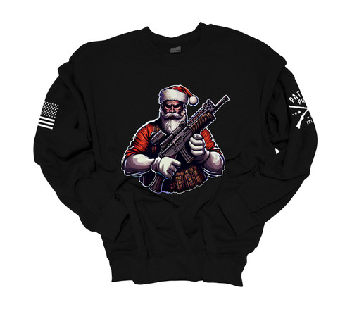 Patriot Pride Christmas Sweatshirt Packin Santa American Flag Crewneck Sweatshirt Patriot Pride Christmas Sweatshirt Packin Santa American Flag Crewneck Sweatshirt