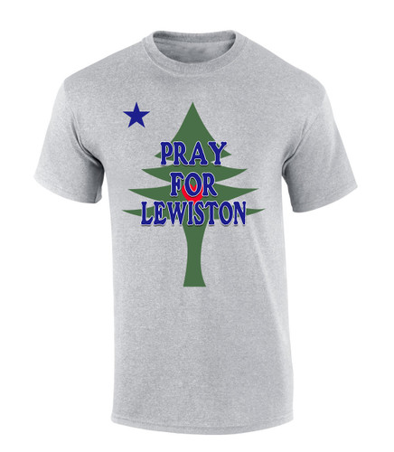 Pray for Lewiston State of Maine Flag Short Sleeve T-shirt