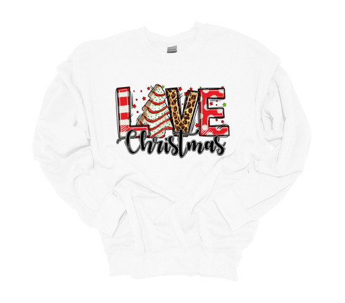 Womens Christmas Sweatshirt Love Christmas Tree Cake Crewneck Sweatshirt Womens Christmas Sweatshirt Love Christmas Tree Cake Crewneck Sweatshirt