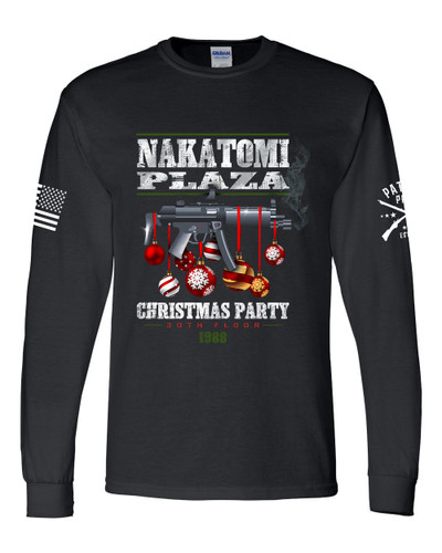 Patriot Pride Christmas Tshirt Nakatomi Plaza Patriotic Christmas Movie Inspired Long Sleeve T-shirt