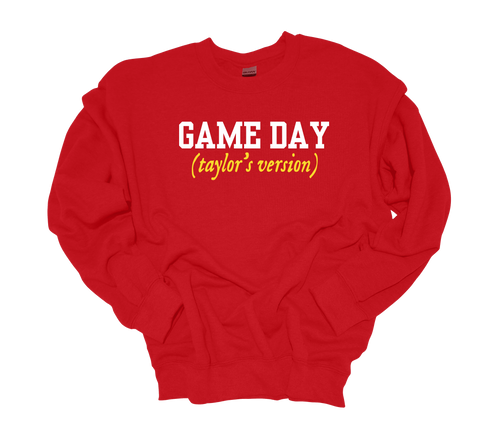Womens Funny Taylor Sweatshirt Game Day Taylor's Version Kelce Football Cozy Crewneck Sweatshirt