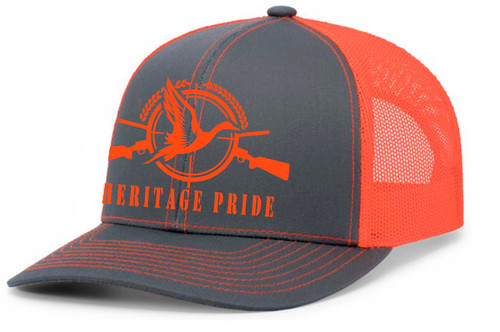 Heritage Pride Pheasant in Scope Hunting Wildlife Outdoors Mens Embroidered Mesh Back Trucker Hat Heritage Pride Pheasant in Scope Hunting Wildlife Outdoors Mens Embroidered Mesh Back Trucker Hat