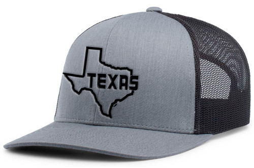 Mens Texas Hat Texas State Outline Embroidered Trucker Hat