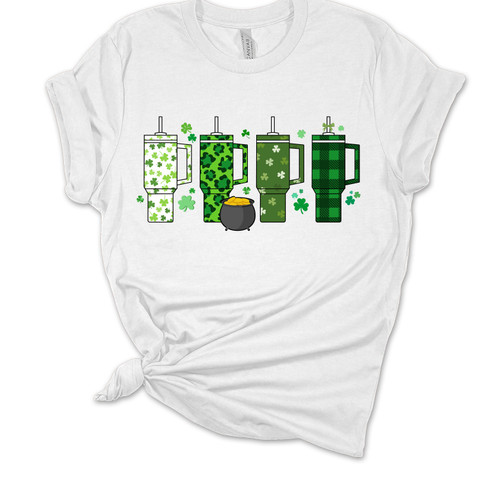 Womens St. Patrick's Day Tshirt Saint Paddys Day Tublers Short Sleeve T-shirt