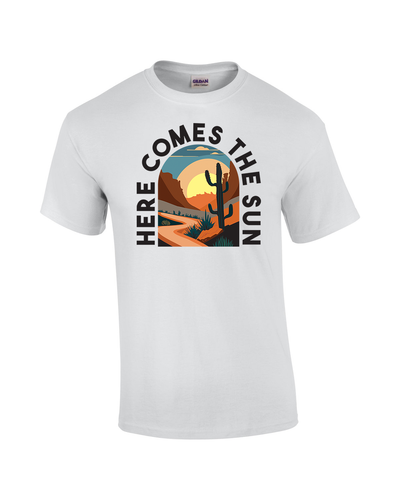 Here Comes The Sun Country Sunrise Desert Wild West Scenery Short Sleeve Unisex Graphic T-Shirt