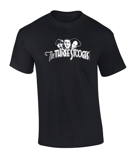 The Three Stooges Classic Logo Vintage Comedy Trio: Larry, Moe, and Curly Short Sleeve Adult Graphic T-Shirt