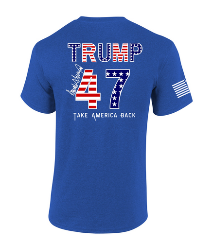 Trenz Shirt Company Patriot Pride Mens Donald Trump Sign 45 47 American Flag Political Short Sleeve T-Shirt Trenz Shirt Company Patriot Pride Mens Donald Trump Sign 45 47 American Flag Political Short Sleeve T-Shirt