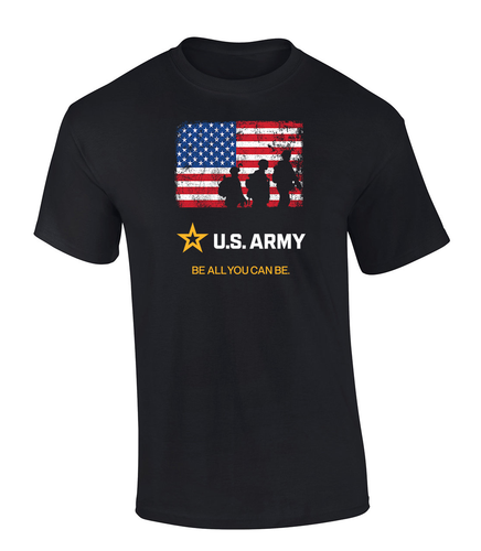 Trenz Shirt Company US Army Soldiers Tattered Flag: Be All You Can Be Short Sleeve Mens Graphic T-Shirt Trenz Shirt Company US Army Soldiers Tattered Flag: Be All You Can Be Short Sleeve Mens Graphic T-Shirt