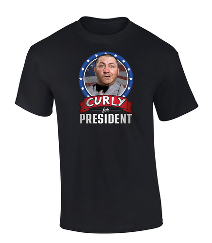 Trenz Shirt Company The Three Stooges Curly For President 2024 Short Sleeve Mens Graphic T-Shirt Trenz Shirt Company The Three Stooges Curly For President 2024 Short Sleeve Mens Graphic T-Shirt