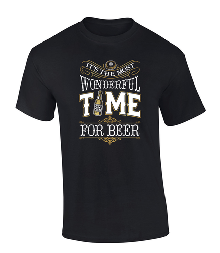 Trenz Shirt Company It's The Most Wonderful Time For Beer Short Sleeve Mens Graphic T-Shirt Trenz Shirt Company It's The Most Wonderful Time For Beer Short Sleeve Mens Graphic T-Shirt