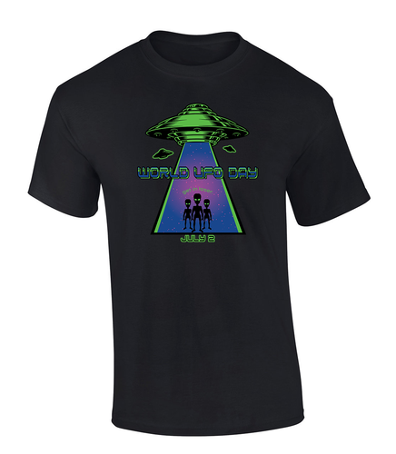Trenz Shirt Company July 2nd World UFO Day Short Sleeve Mens Graphic T-Shirt