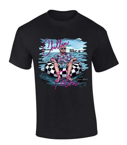 Trenz Shirt Company Donald Trump Chilling Like A Felon Short Sleeve Mens Graphic T-Shirt Trenz Shirt Company Donald Trump Chilling Like A Felon Short Sleeve Mens Graphic T-Shirt