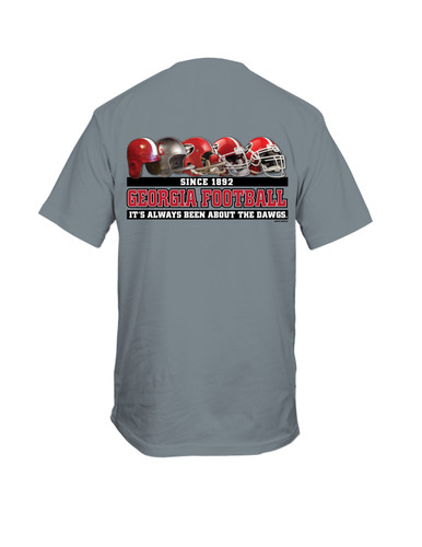 New World Graphics Past Present Helmets Since 1892 It's Always Been About The Dawgs Mens Graphic T-Shirt