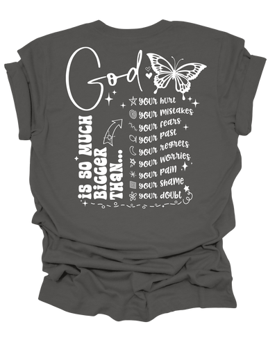 Trenz Shirt Company Womens Christian God Is Bigger Short Sleeve T-Shirt Trenz Shirt Company Womens Christian God Is Bigger Short Sleeve T-Shirt