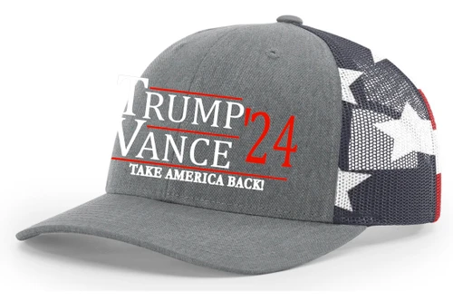 Trenz Shirt Company Trump Vance 2024 Take America Back Mesh Back Trucker Hat