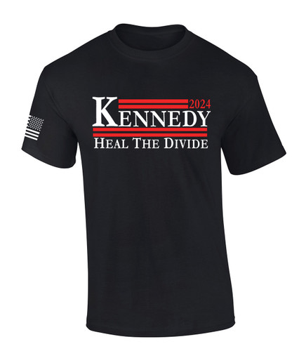 Trenz Shirt Company RFK Jr. Kennedy Heal The Divide Kennedy 2024 Short Sleeve T-shirt Trenz Shirt Company RFK Jr. Kennedy Heal The Divide Kennedy 2024 Short Sleeve T-shirt