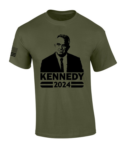 Trenz Shirt Company RFK Jr. Kennedy Portrait Kennedy 2024 Short Sleeve T-shirt Trenz Shirt Company RFK Jr. Kennedy Portrait Kennedy 2024 Short Sleeve T-shirt