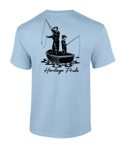 Heritage Pride Fathers Son Fishing Outdoors Short Sleeve T-shirt