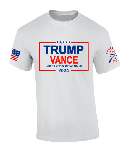 Trenz Shirt Company Trump Vance 2024 Make America Great Again Red And Blue Design Short Sleeve T-shirt Trenz Shirt Company Trump Vance 2024 Make America Great Again Red And Blue Design Short Sleeve T-shirt
