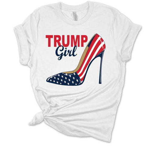 Trenz Shirt Company Womens Trump Girl High Heel Short Sleeve T-shirt Trenz Shirt Company Womens Trump Girl High Heel Short Sleeve T-shirt